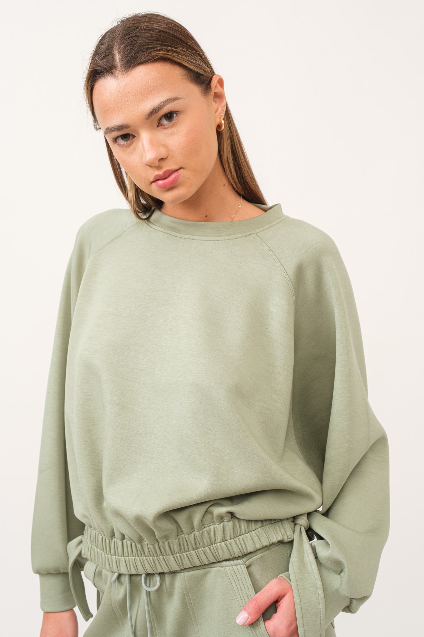 Lorene sage pullover