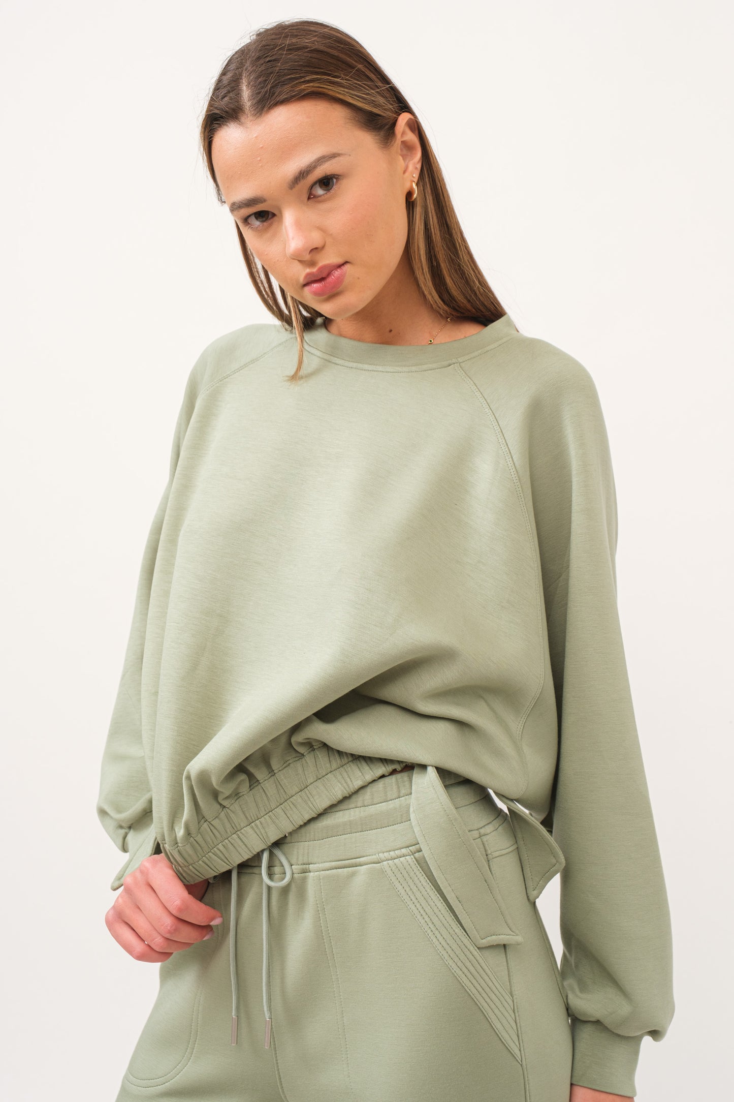 Lorene sage pullover