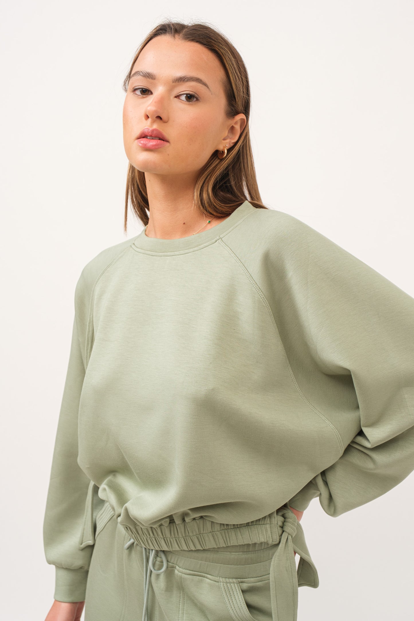 Lorene sage pullover