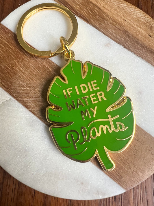 Water my plants keychain