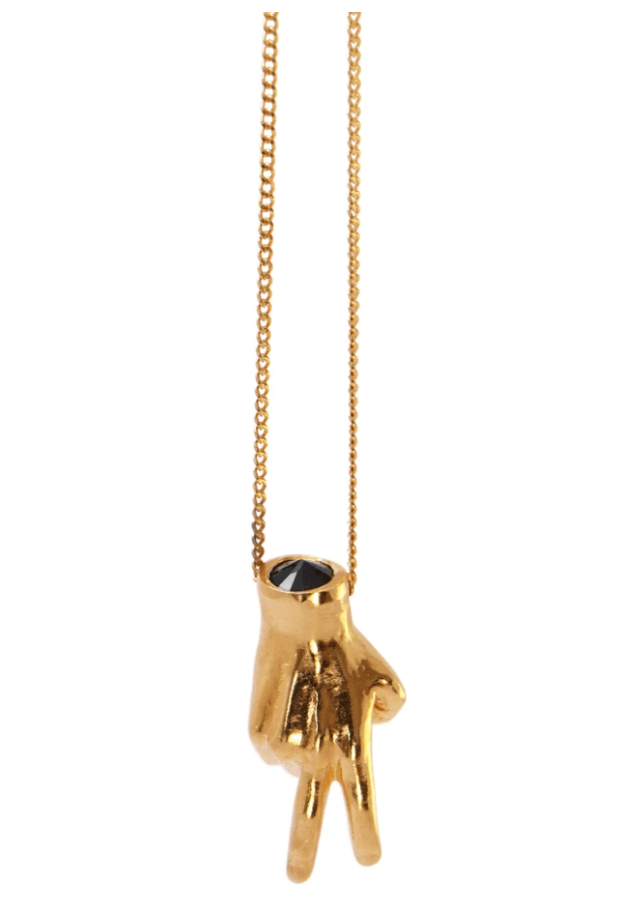 Gold plated Rock n Roll necklace