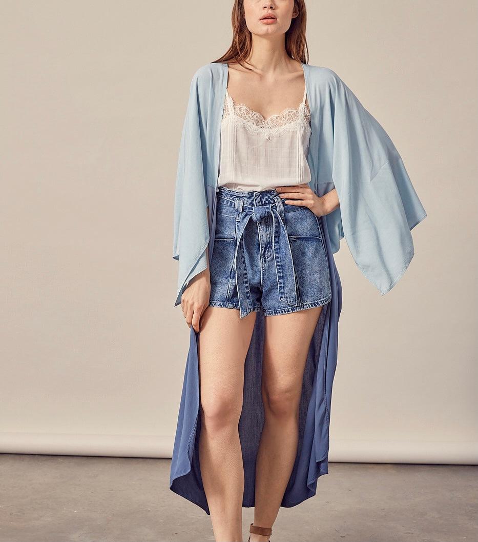 Fabianne  blue ombre maxi cover up