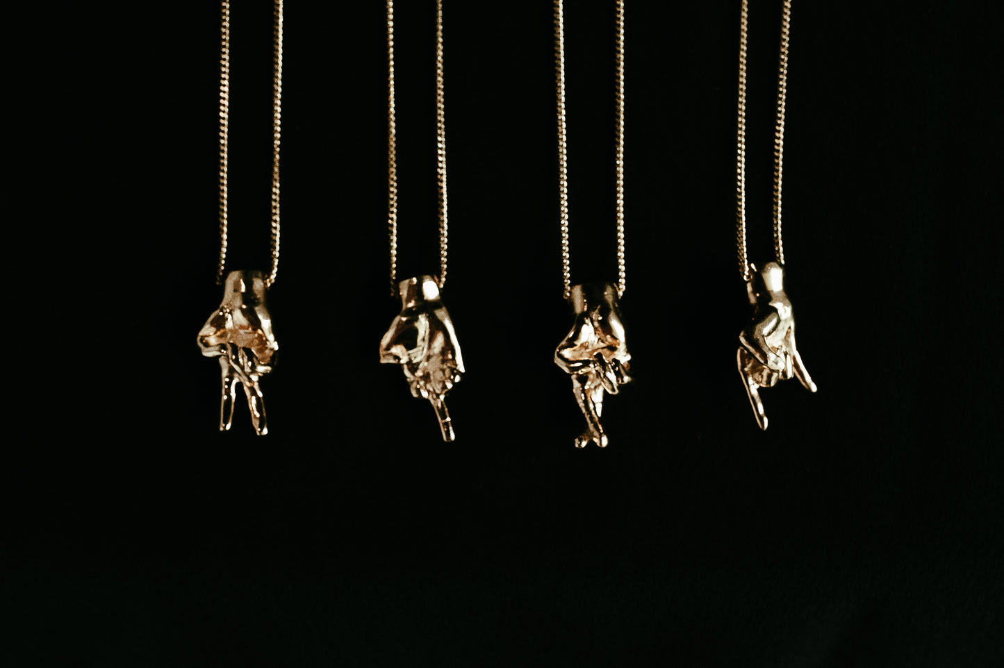 Gold plated Rock n Roll necklace